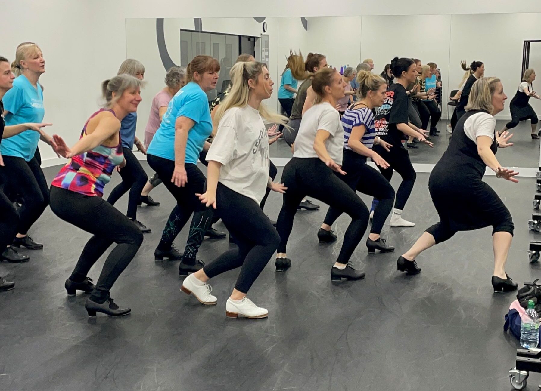 Adult tap dance class