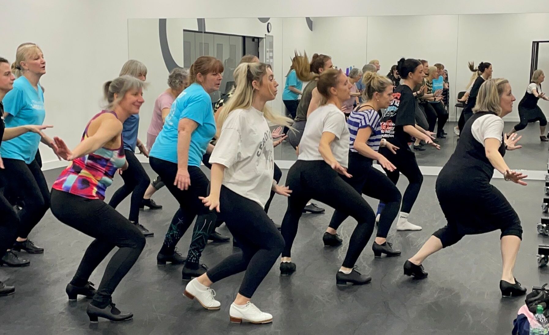 Adult tap dance class